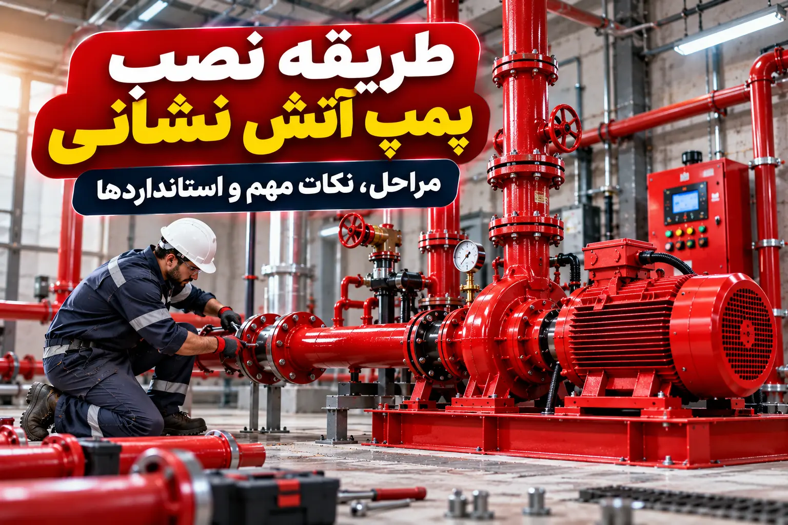 طریقه نصب پمپ آتش نشانی