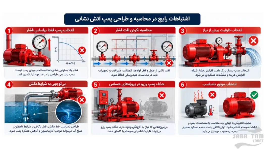 محاسبه و طراحی بوستر پمپ آتش نشانی