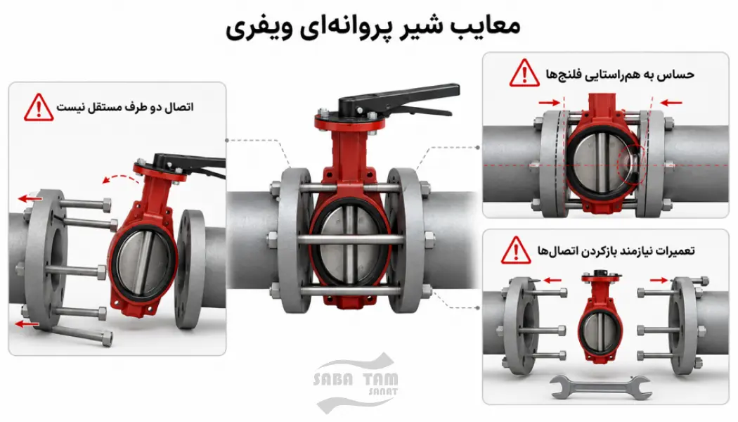 تفاوت شیر پروانه ای ویفری و لاگ