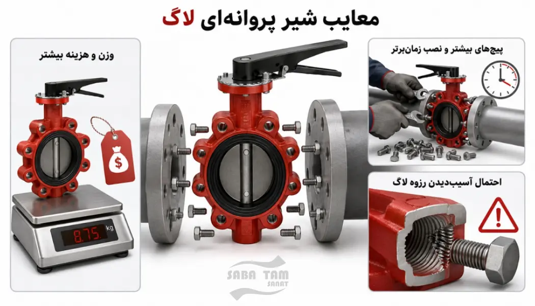 تفاوت شیر پروانه ای ویفری و لاگ