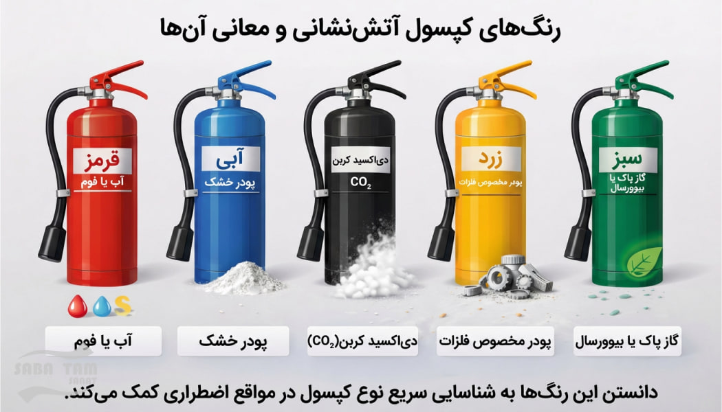انواع کپسول آتش نشانی