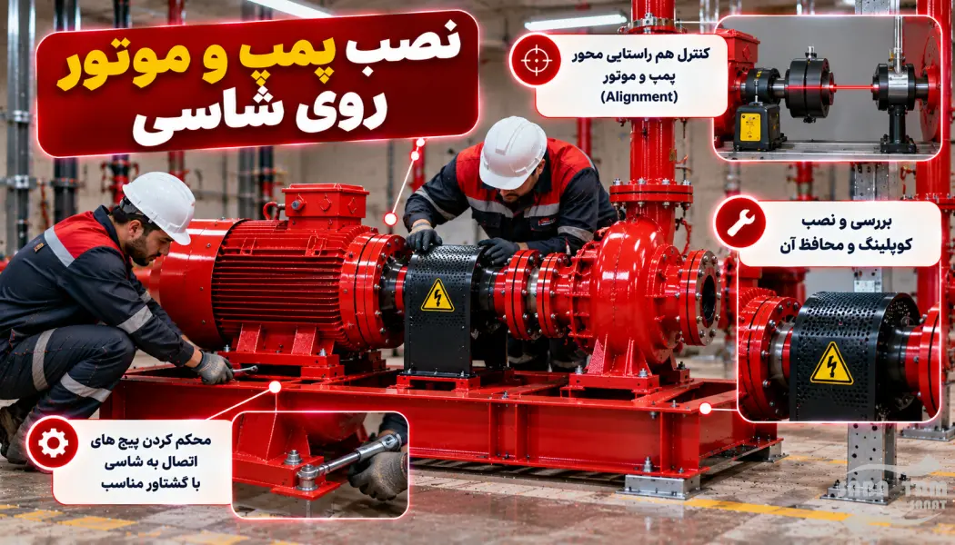 طریقه نصب پمپ آتش نشانی