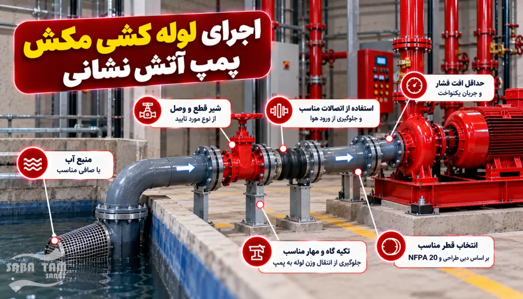 طریقه نصب پمپ آتش نشانی