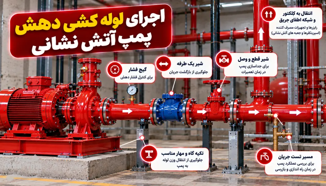 طریقه نصب پمپ آتش نشانی