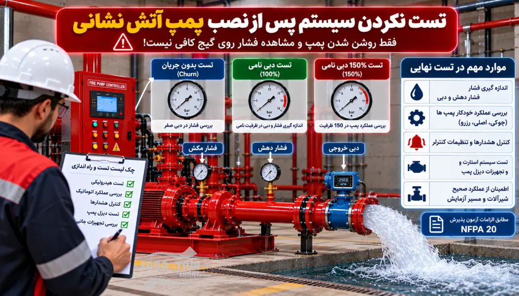 طریقه نصب پمپ آتش نشانی
