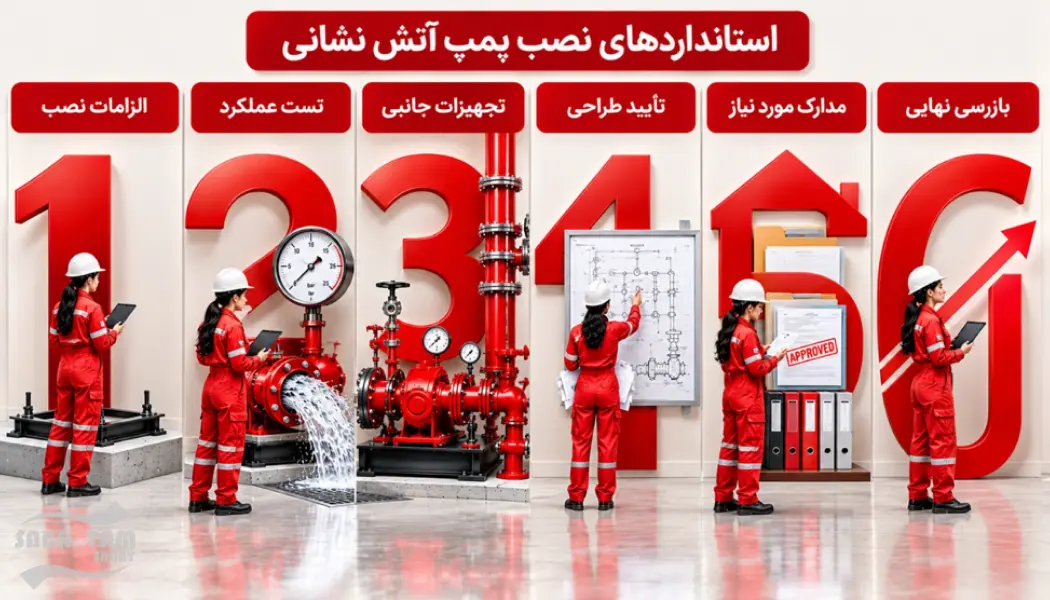 طریقه نصب پمپ آتش نشانی