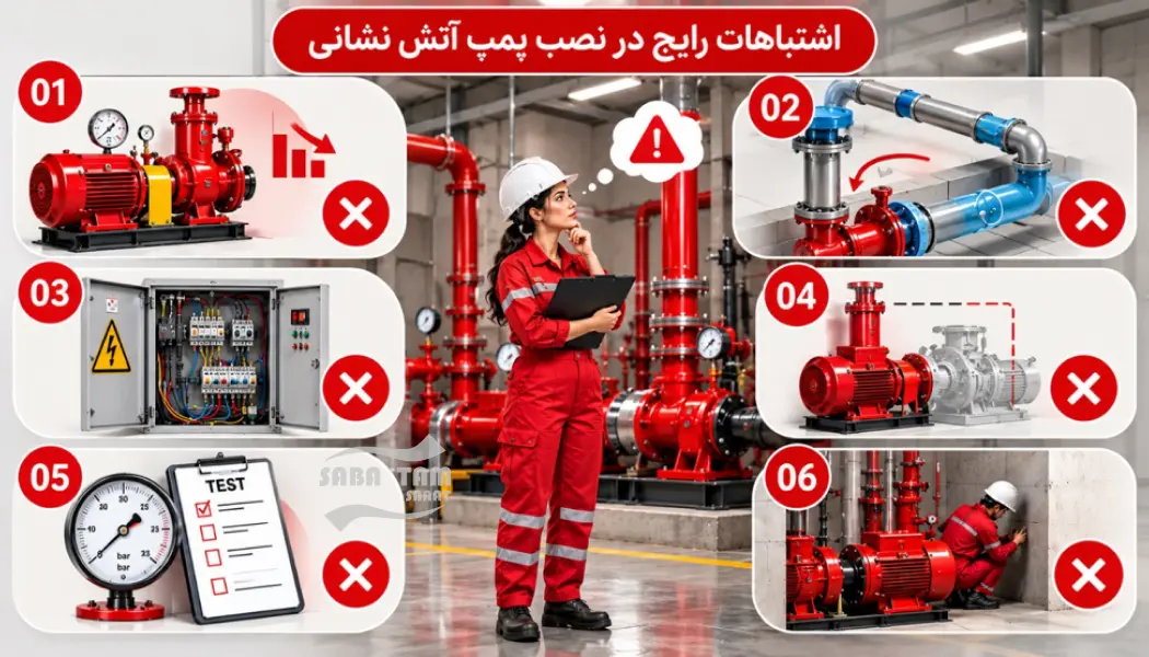 طریقه نصب پمپ آتش نشانی