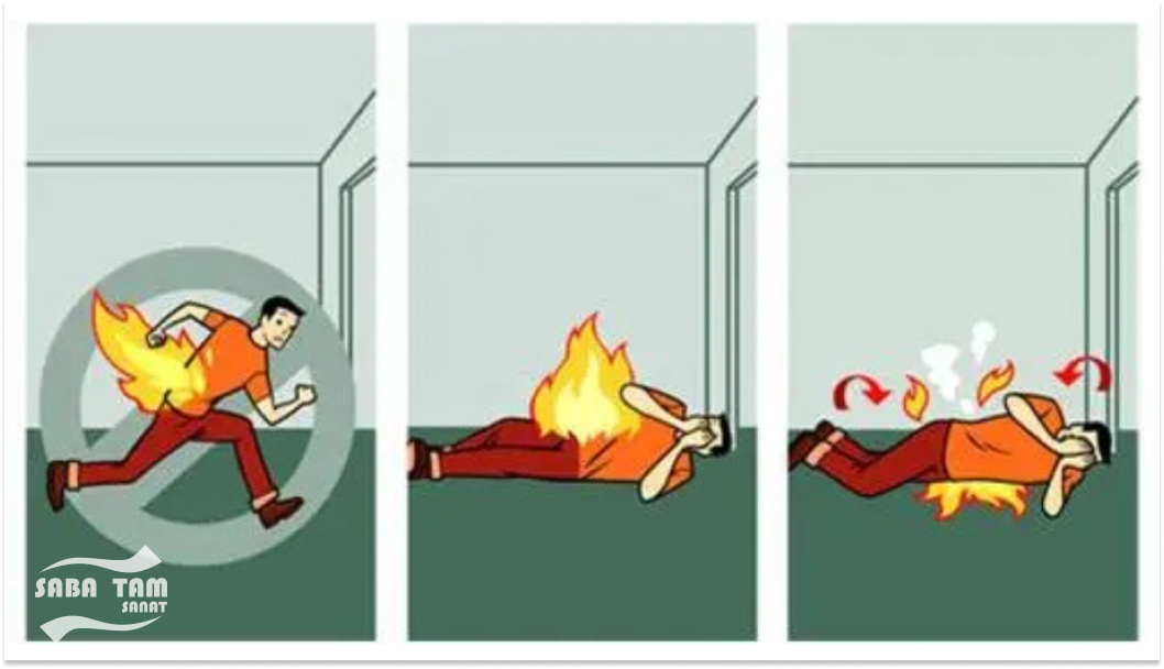 اقدامات لازم هنگام آتش گرفتن لباس